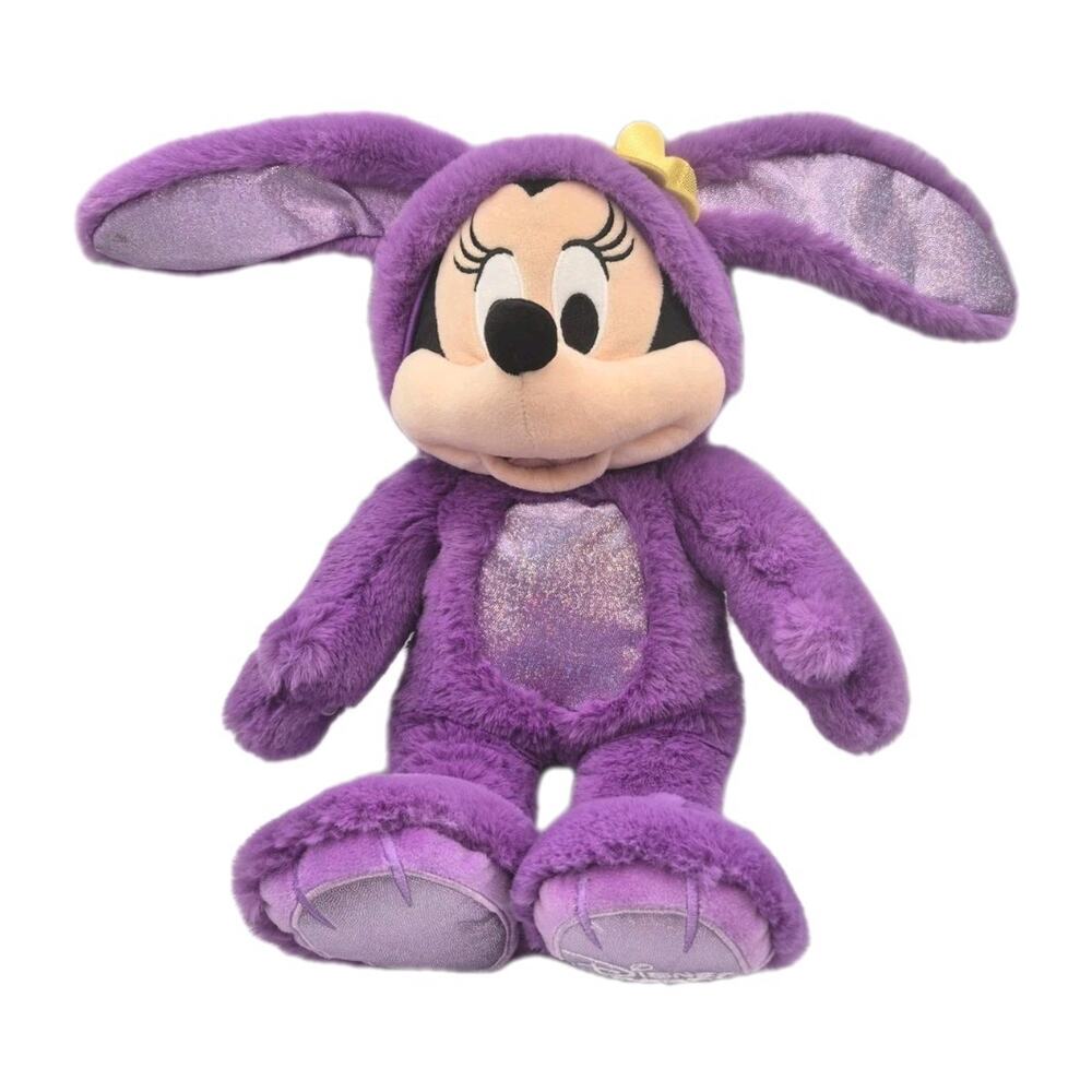 Disney Store Exclusive MINNIE MOUSE Purple Bunny Suit 2023 Yellow Flower 14"